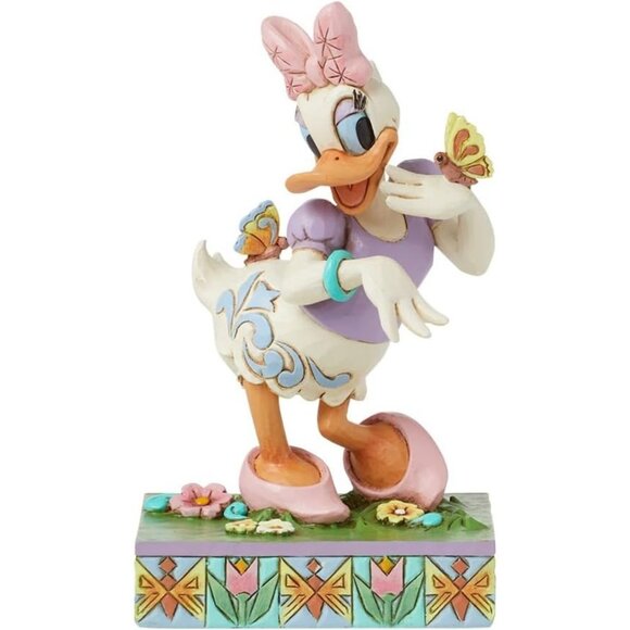 Disney Traditions Collection Daisy Duck with Flowers and Butterflies Figurine - Picture 1 of 5